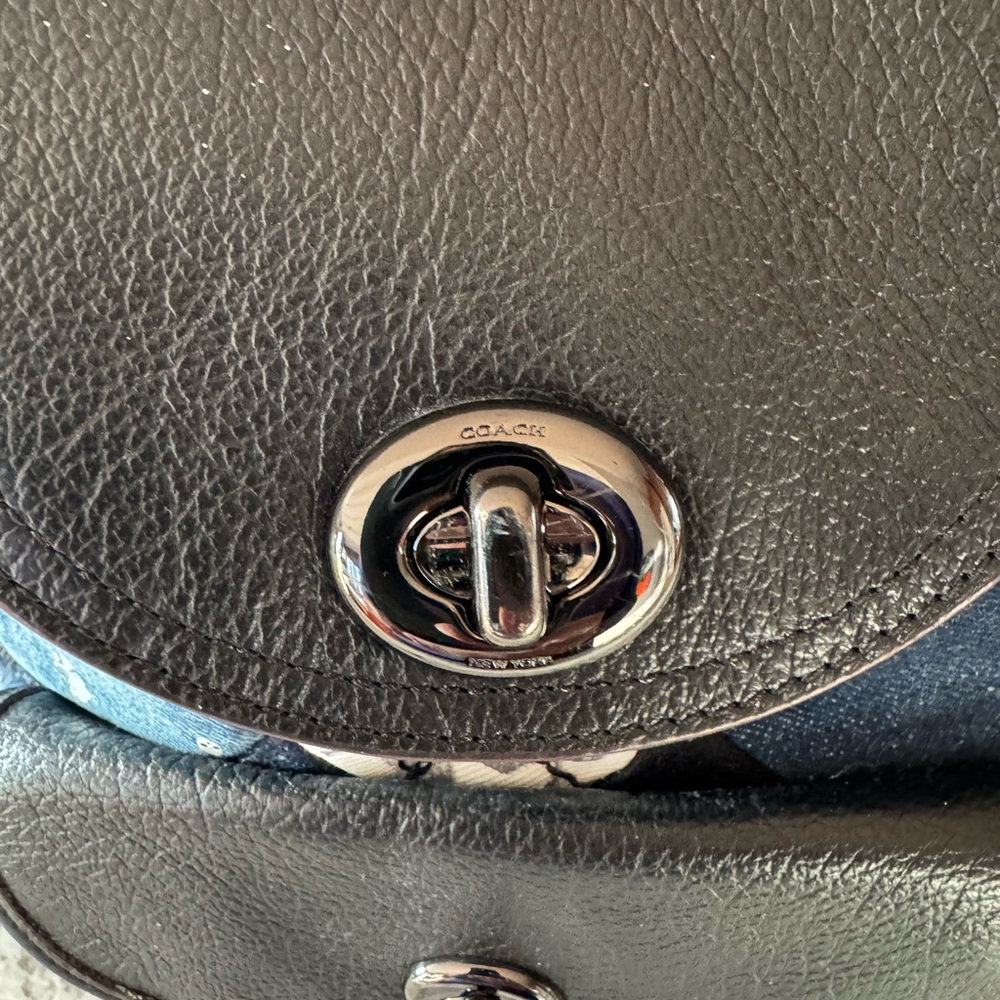 Coach Black And Blue Patchwork Backpack - image 6